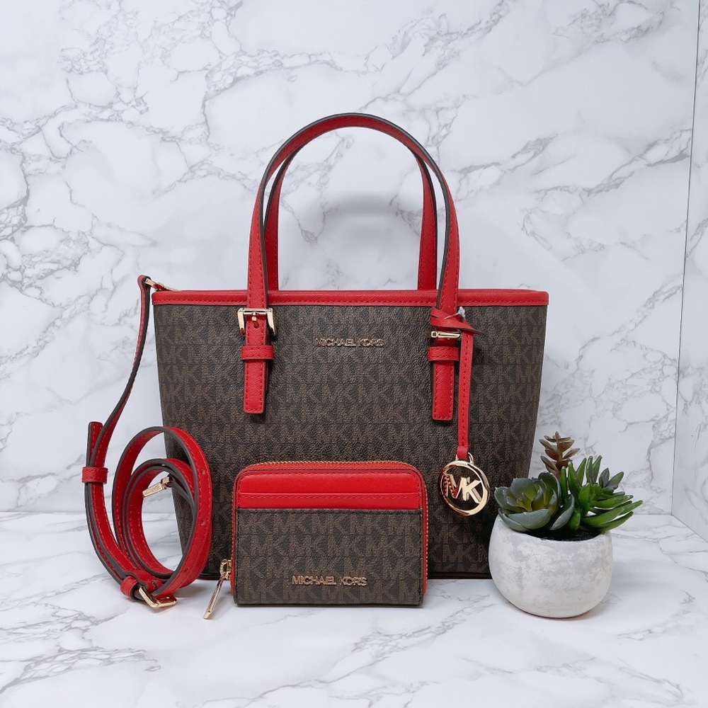 Michael Kors JST xs Convertible Satchel and Cardholder